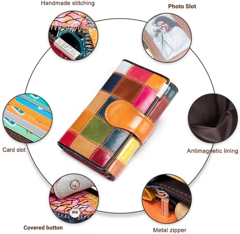 Eysee Wallets for Women Genuine Leather Multi Color