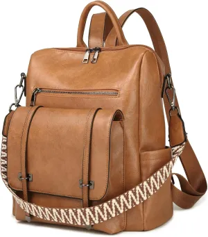 Fashion Backpack Purse for Women, Shoulder Handbag Travel Daypack Designer Ladies Backpack, B-Brown