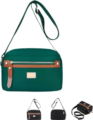 Fashion Nylon Women's Crossbody Bag Lightweight Durable Water-Resistant Shoulder Purse for Daily Use, Travel, Work