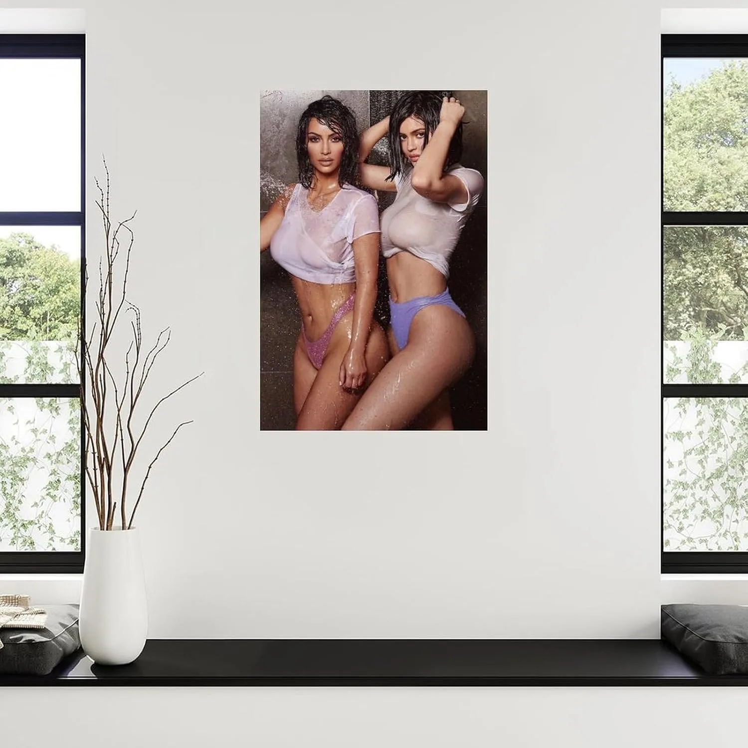 FCXVNXC Sexy Model Kylie Jenner Poster Kylie Jenner Fashion Poster (1) Canvas Painting Posters And Prints Wall Art for Living Room Bedroom Decor 12x18inch(30x45cm)
