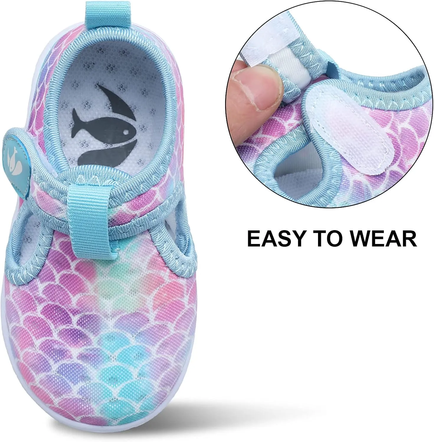 FEETCITY Boys Girls Water Shoes Kids Aqua Socks Quick Dry Barefoot for Beach Swimming Pool