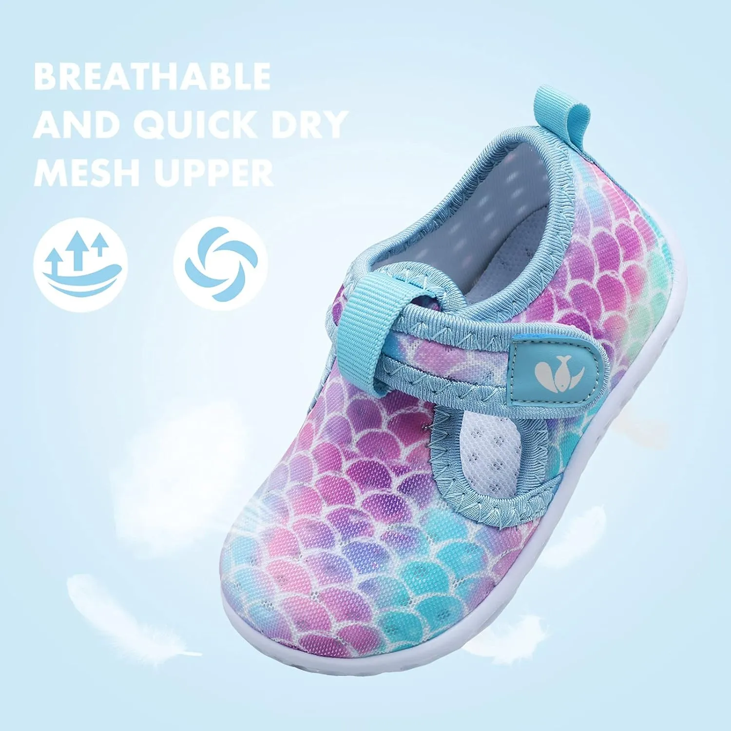 FEETCITY Boys Girls Water Shoes Kids Aqua Socks Quick Dry Barefoot for Beach Swimming Pool