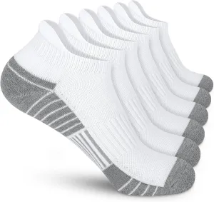 Felicigeely Ankle Athletic Running Socks Low Cut Sports Socks Breathable Cushioned Tab Socks for Men Women 6 Pairs