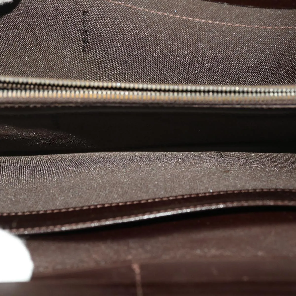 FENDI Zucca Canvas Long Wallet Black Brown  ac2048