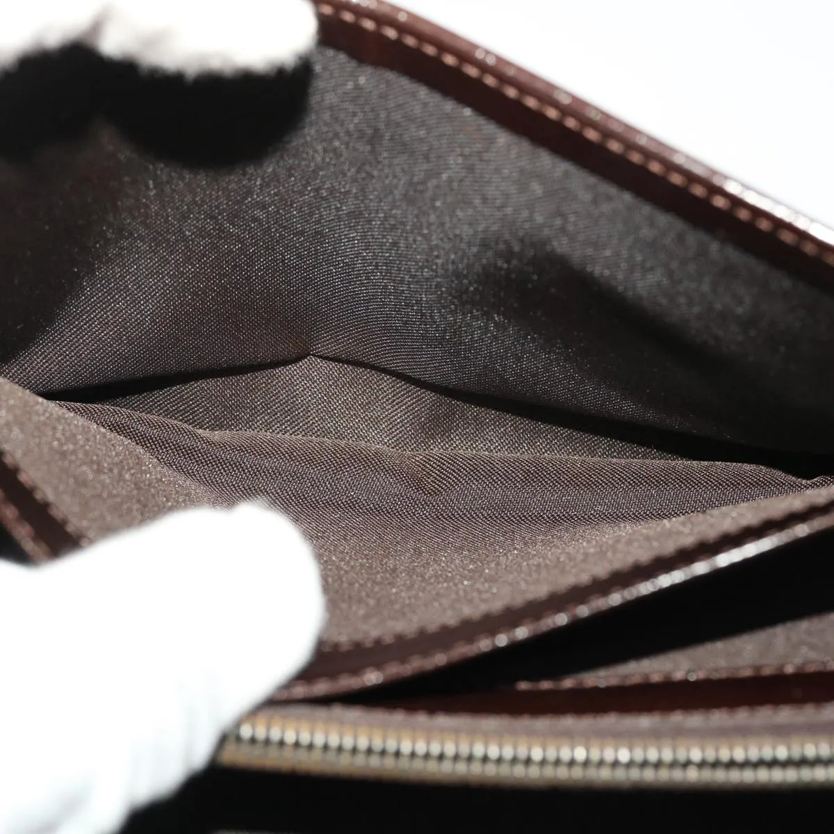 FENDI Zucca Canvas Long Wallet Black Brown  ac2048