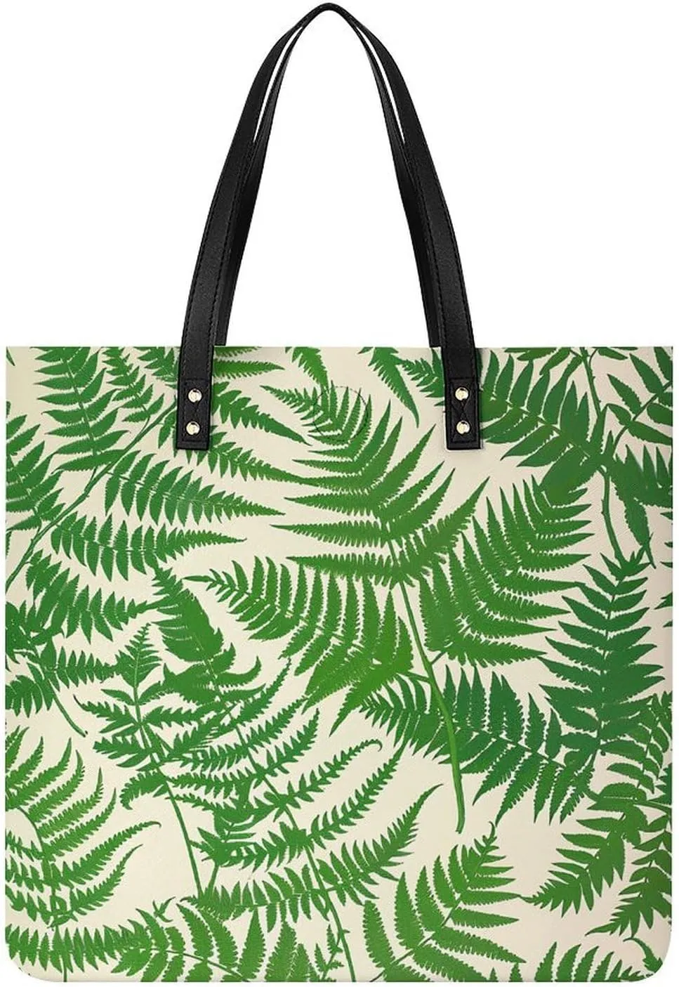 Fern Green Plant Large Leather Handbags Women Fashion Handbag Multifunctional Travel Bag It Is A Great Gift for Mothers, Teachers, Friends, Bridesmaids
