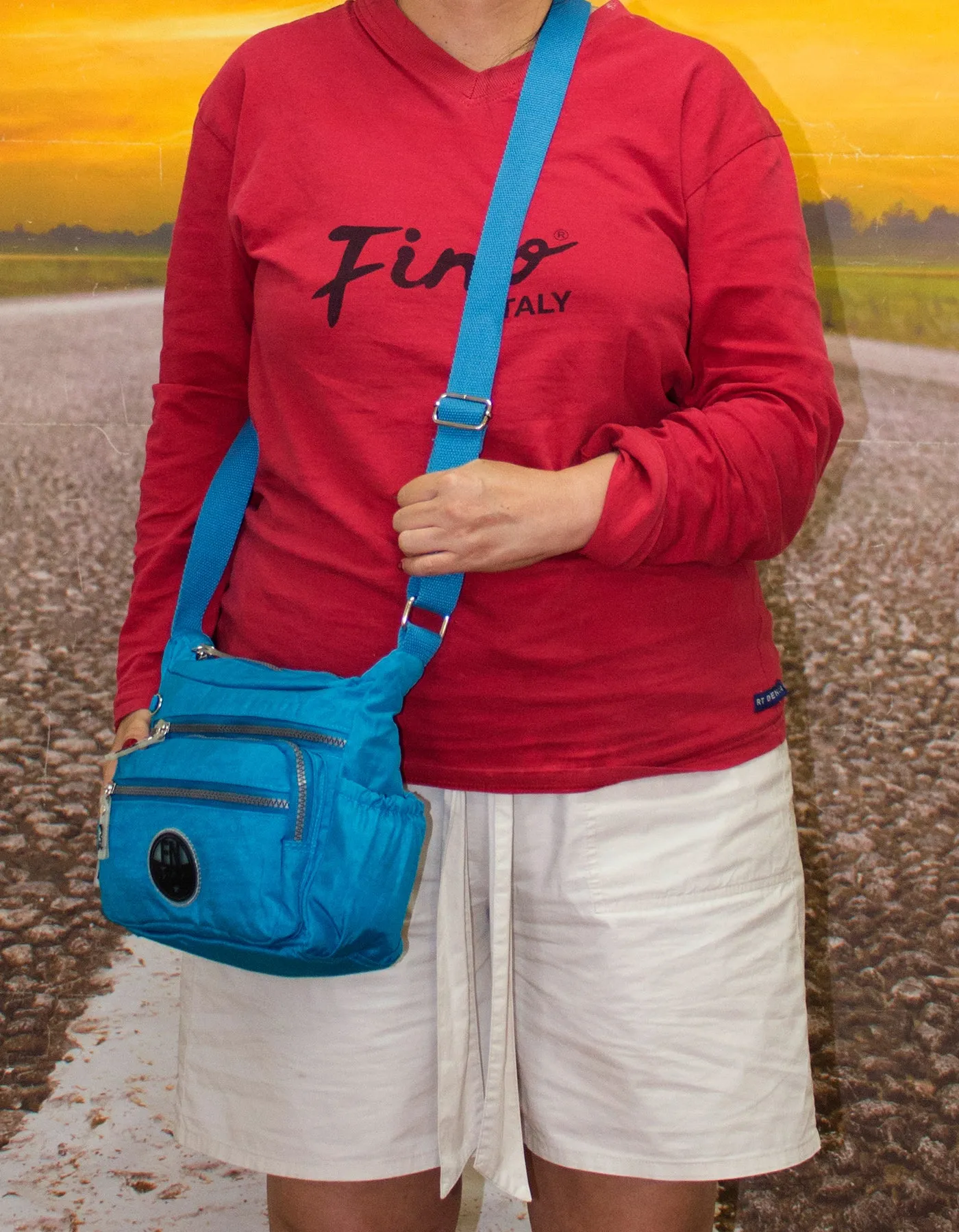 Fino SK-7735 Waterproof Ultra-Light Crinkle Nylon Crossbody Bag