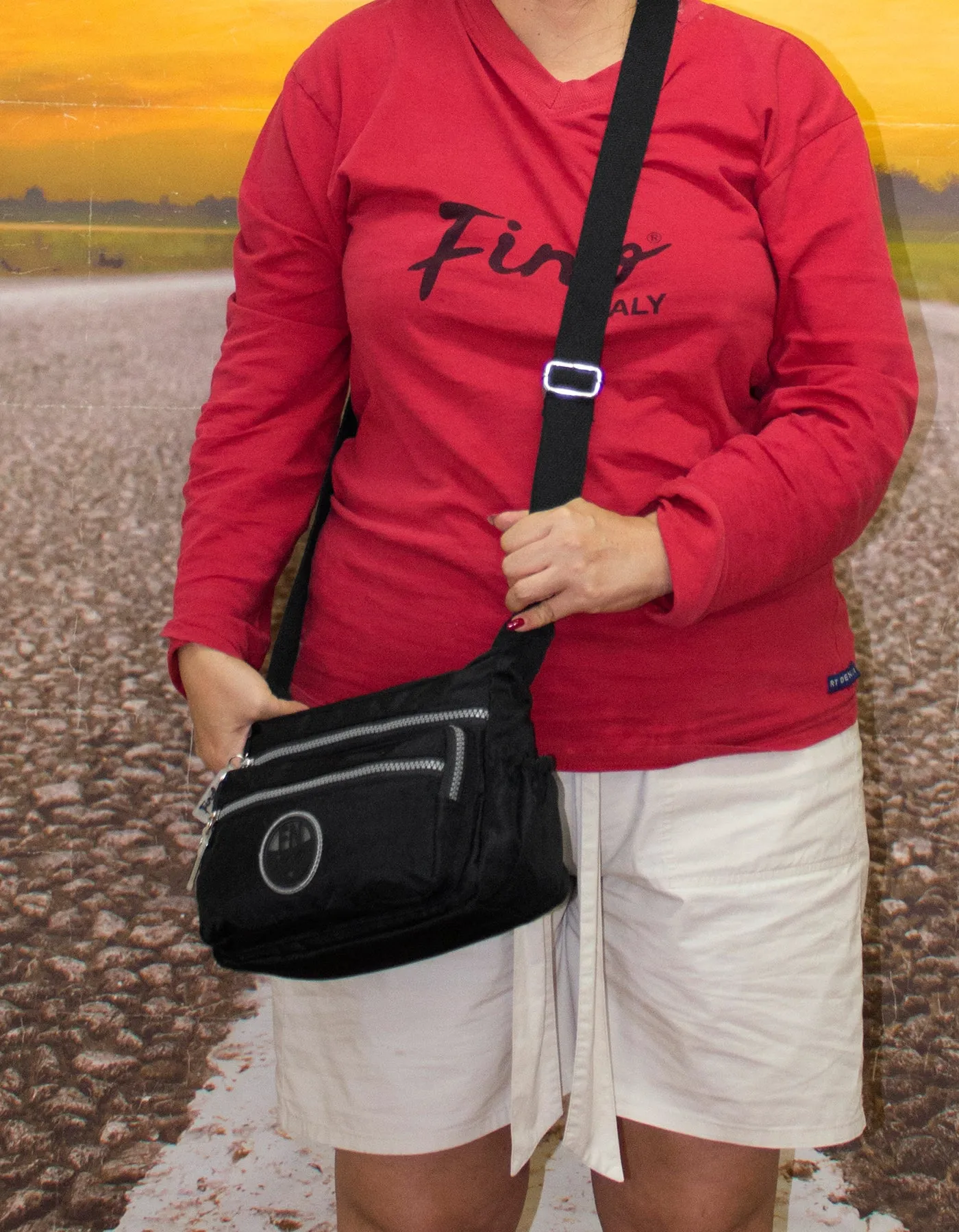 Fino SK-7735 Waterproof Ultra-Light Crinkle Nylon Crossbody Bag