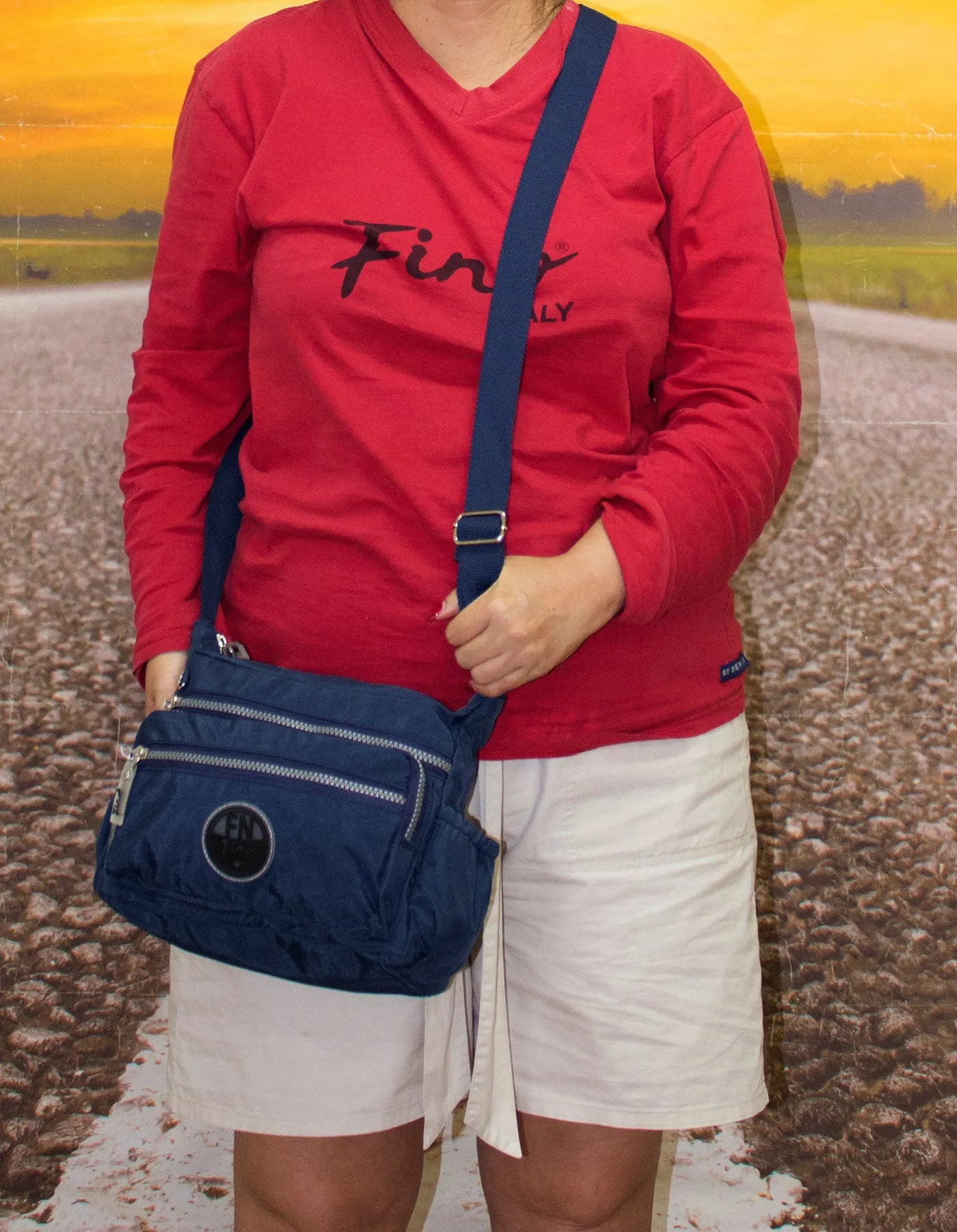 Fino SK-7735 Waterproof Ultra-Light Crinkle Nylon Crossbody Bag