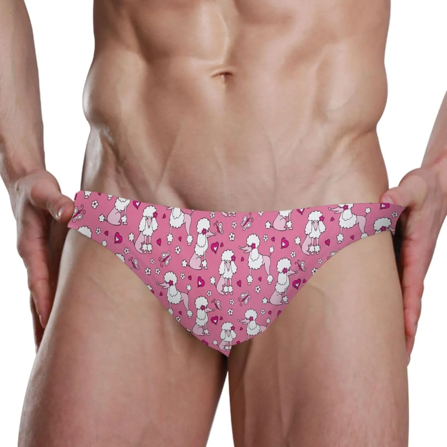 Fire Flame Mens Vintage Swim Briefs Sexy Bikini Swimwear Quick Dry Retro Swimsuit with Drawstring