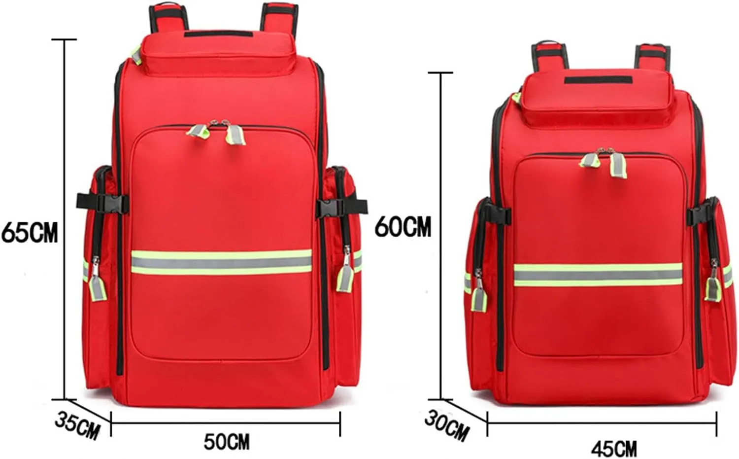 First Aid Bag Empty Emergency Bag First Responder Trauma Multi-Pocket Traveling Field Trips Camping Essentials(Red,55x37x25cm)