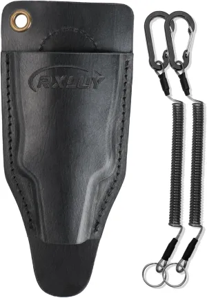Fishing Pliers Holster with Retractable Lanyard, Universal Fit for Most Sea Fishing & Wild River Lure Tongs Leather Accessories