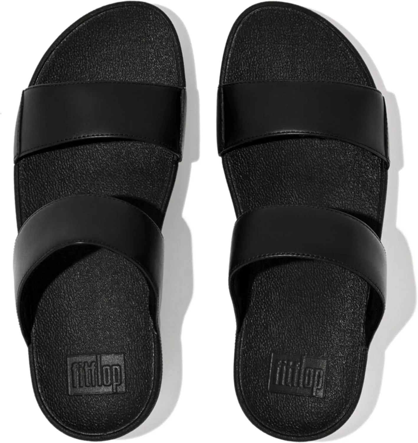 FitFlop Women's Lulu Platino Leather Slides