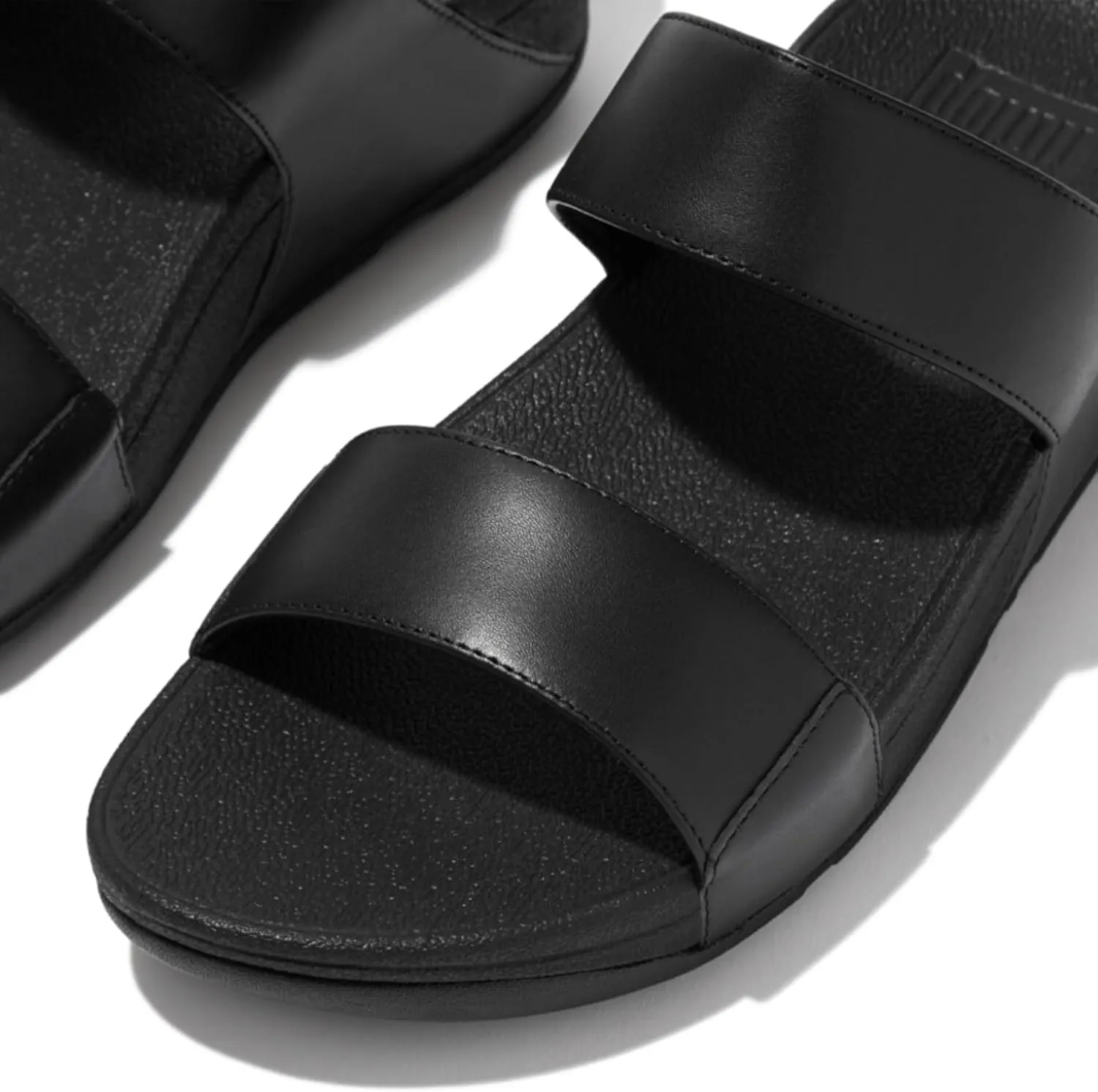 FitFlop Women's Lulu Platino Leather Slides