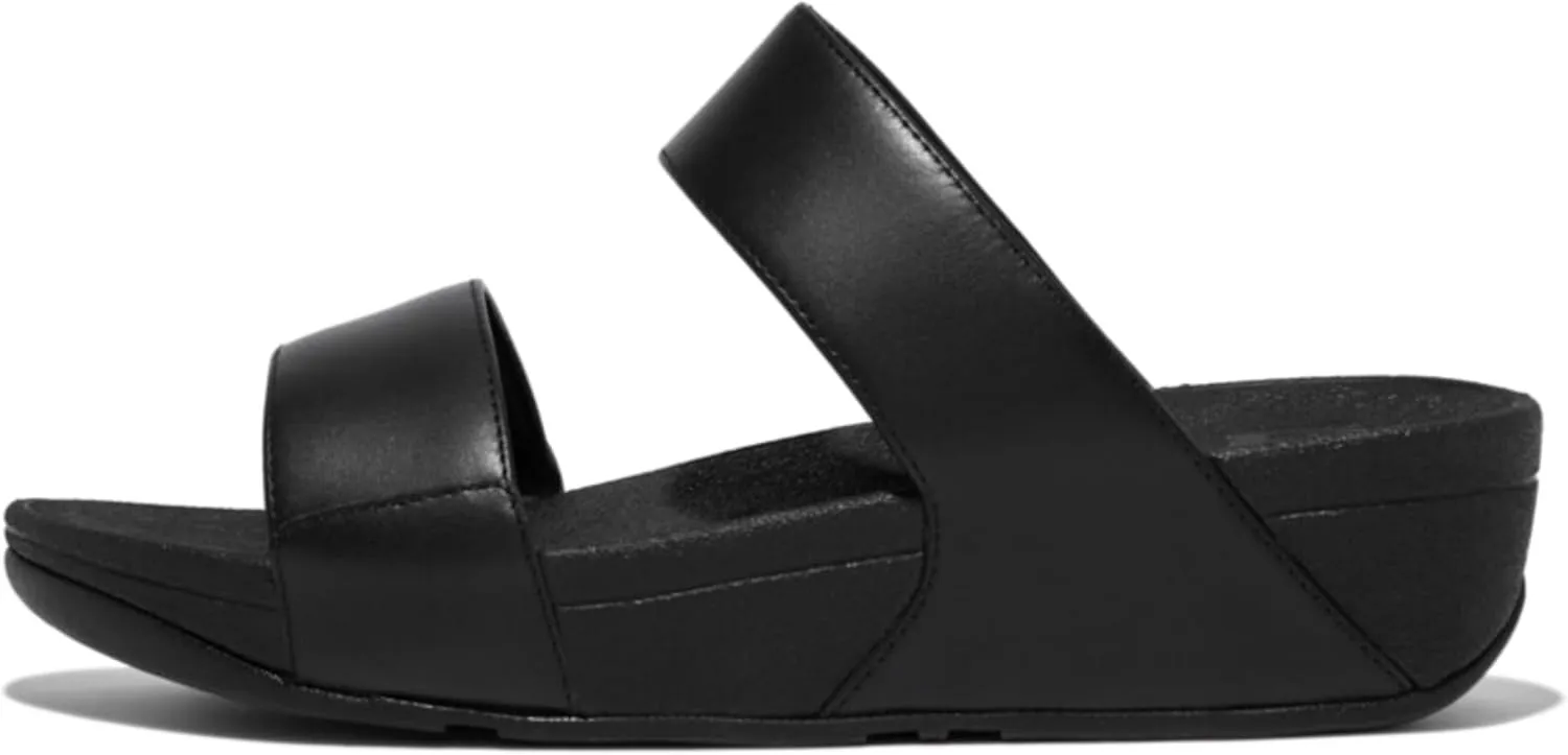 FitFlop Women's Lulu Platino Leather Slides