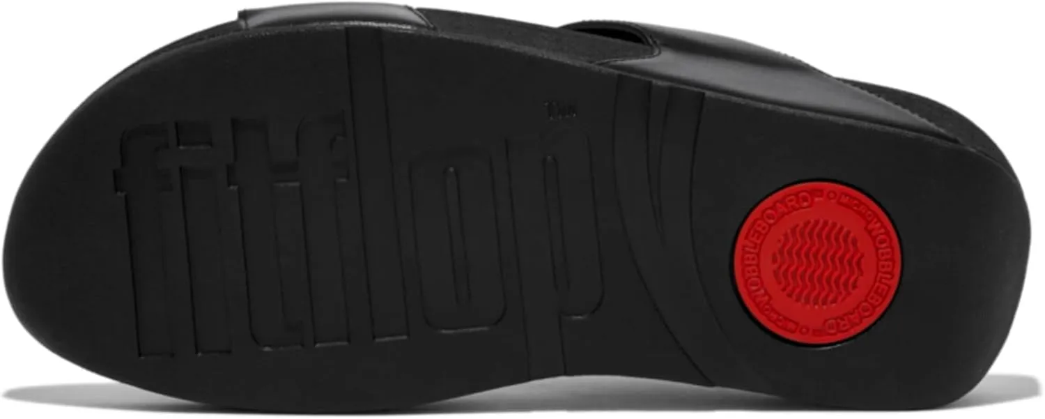 FitFlop Women's Lulu Platino Leather Slides