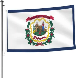 Flag Of West Virginia 5x8 Ft Outdoor Indoor Heavy Duty Nylon Uv Protected Sewn Stripes Vivid Color Double Stitched