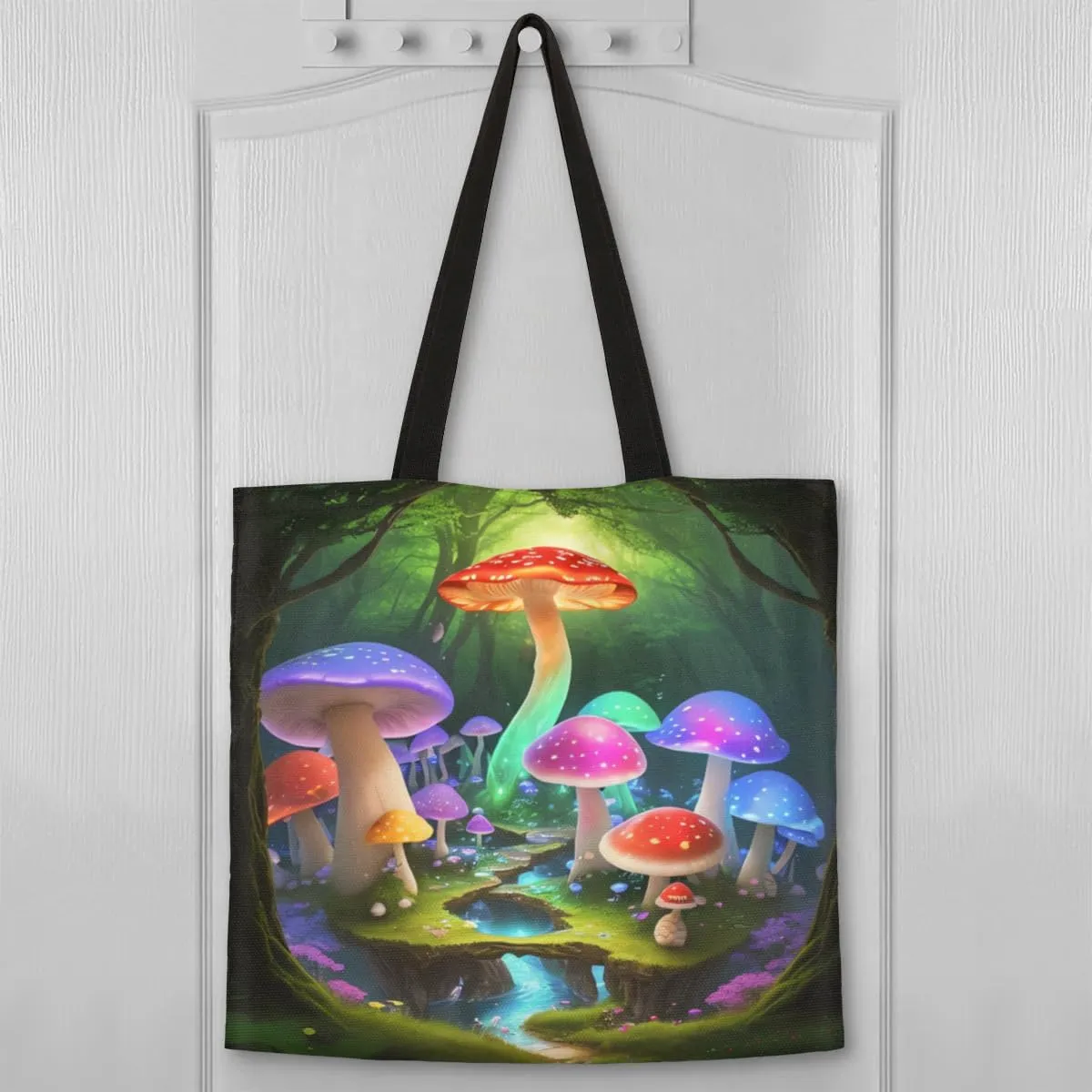 Flowers Tropical Butterflies Canvas Tote Bag for Women Men Stylish Tote Handbag Shoulder Bag Reusable Grocery Bag