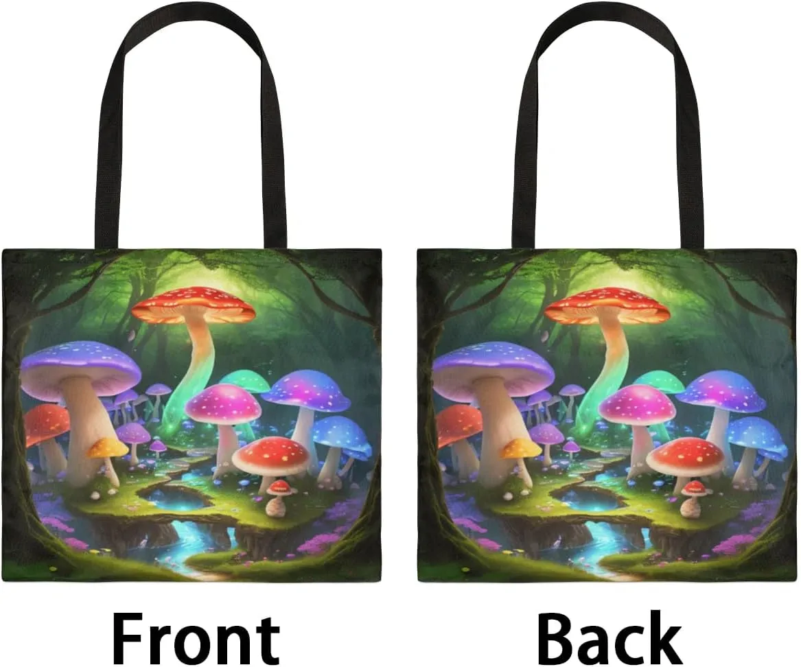 Flowers Tropical Butterflies Canvas Tote Bag for Women Men Stylish Tote Handbag Shoulder Bag Reusable Grocery Bag