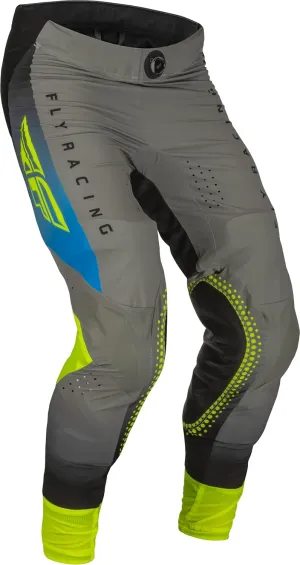 Fly Racing 2023 Youth Lite Pants (Grey/Blue/Hi-Vis, 26)