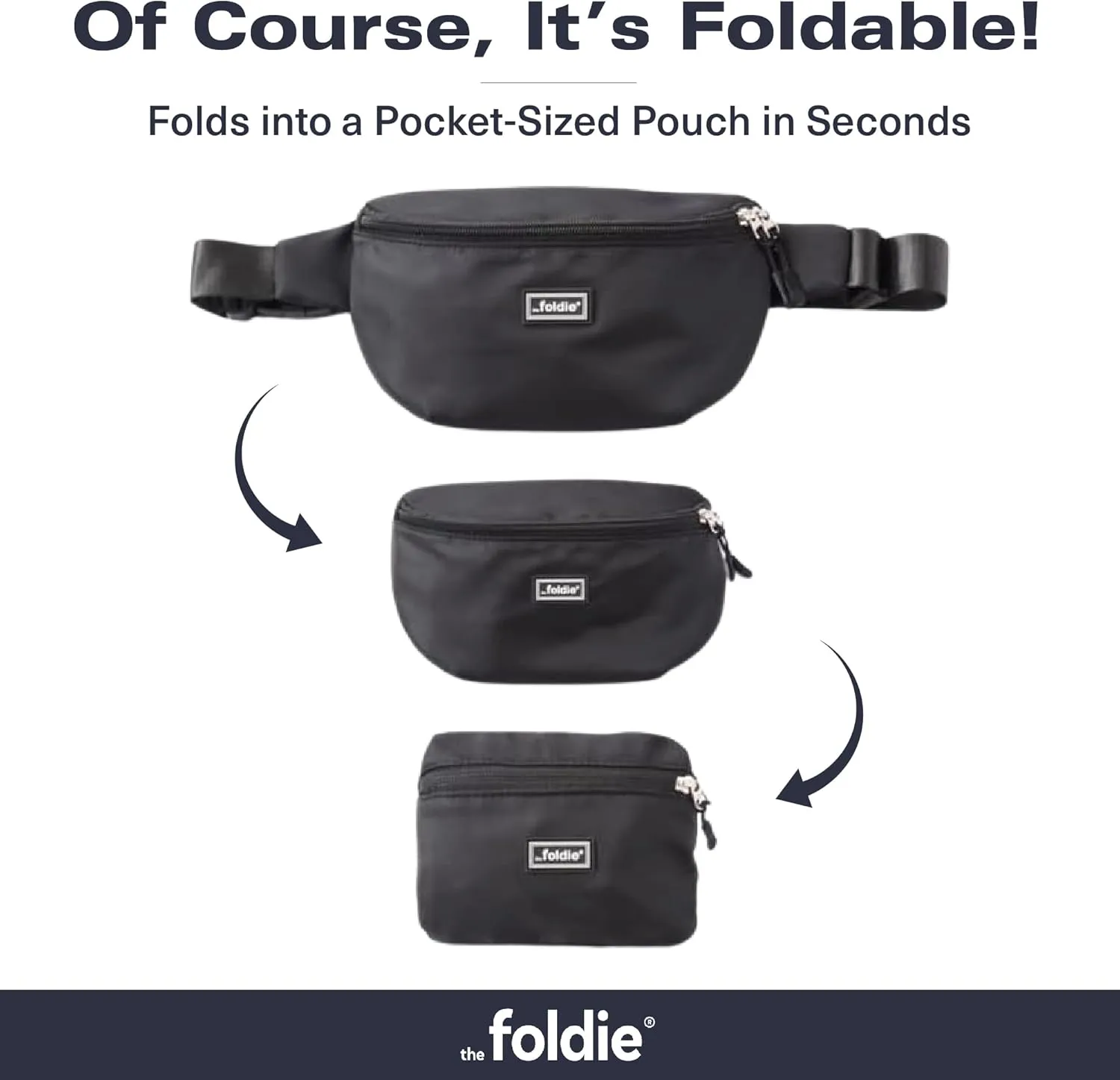 Foldable Crossbody Bags for Women & Men - Anti-Theft RFID-Safe Fanny Pack with Smart Lockable Zippers and Cut-Resistant Strap - Lightweight Waist Pack for Travel & Everyday Use - Brown