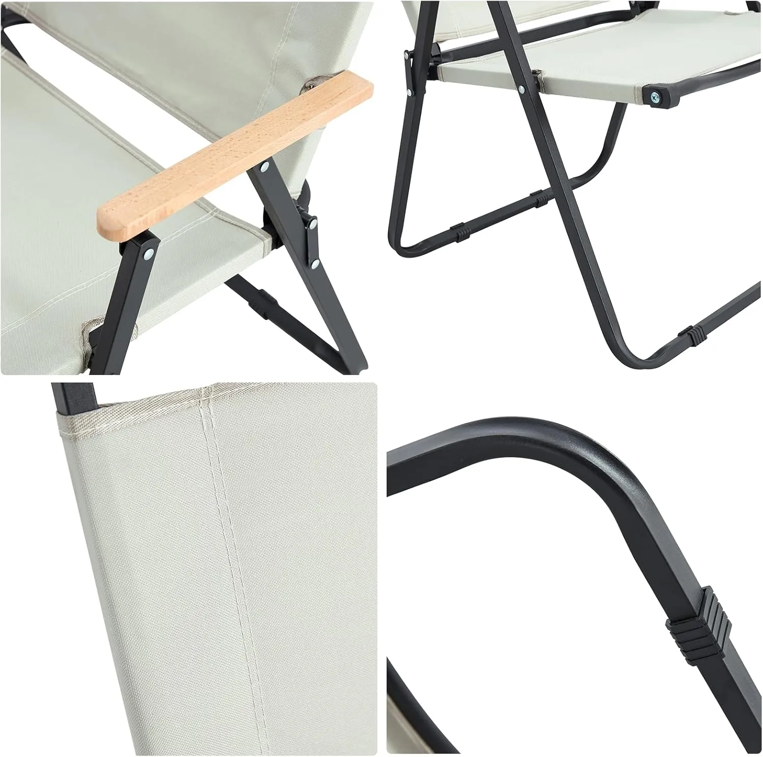Folding Camping Chairs, Heavy Duty Portable Lawn Chair with Side Storage Pocket, Foldable Camp Chair for Beach, Fishing,Trip,Picnic,Lawn,Concert Outdoor Blue