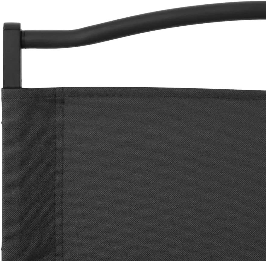 Folding Chaise Lounge Chair Outdoor Lay Flat Beach chairCamping Chairs 2 pcs Black 21.3"x16.9"x23.2" Oxford FabricSuitable for Garden Patio Living Room