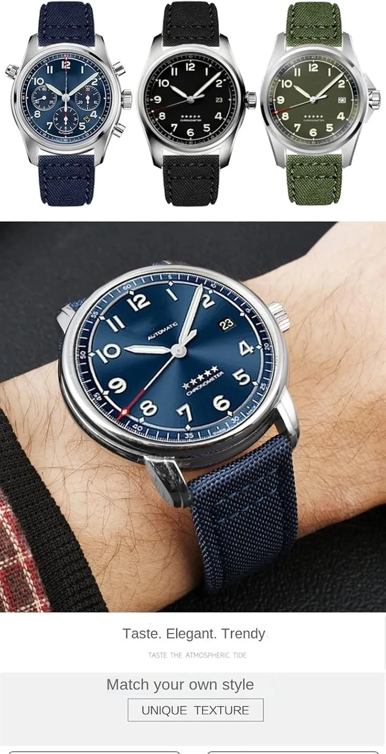 For Longines pioneer Sports series watchband L3.810/L3.820 sport canvas strap 20mm 21mm 22mm For Men leather bottom Accessories