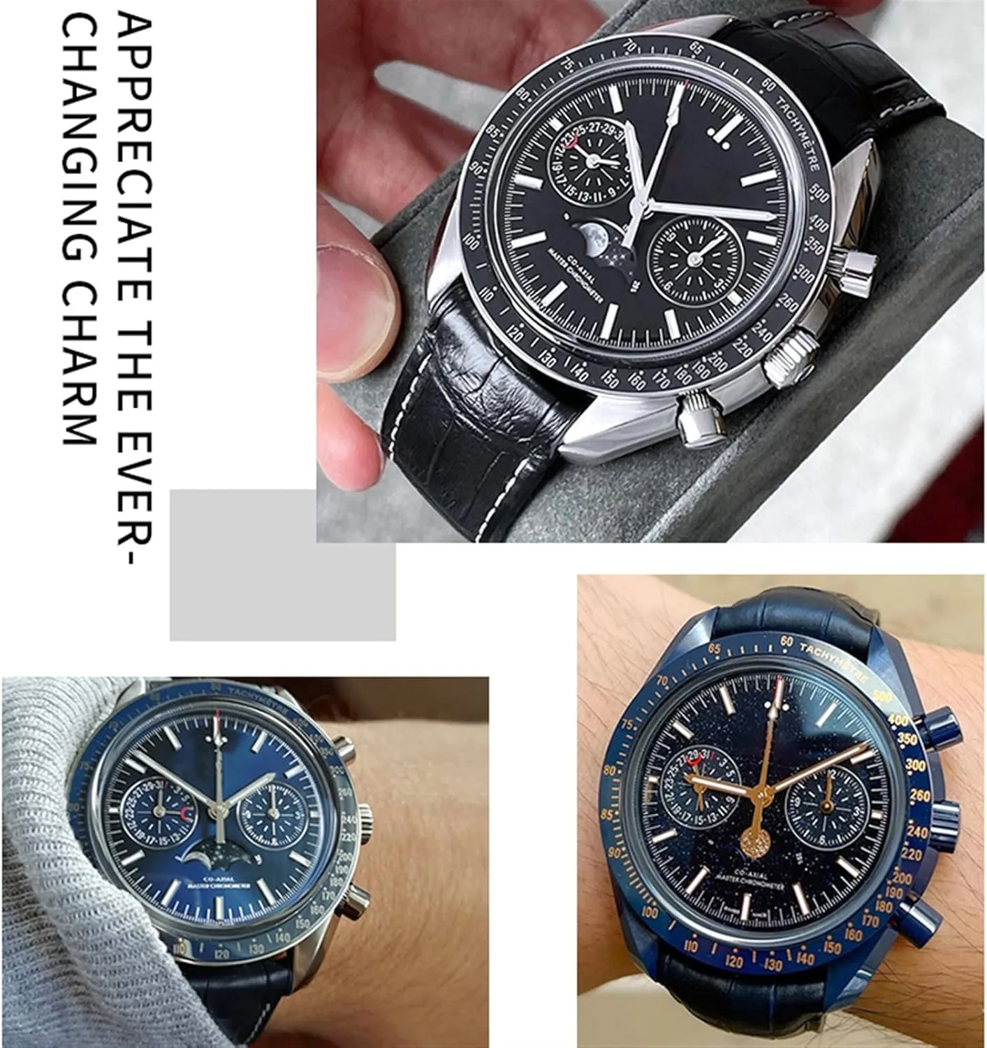 For Omega Seamaster Diver 300 AQUA TERRA AT150 Cowhide Strap Genuine Leather Watchband 19mm 20mm 21mm 22mm Curved End Watch Band