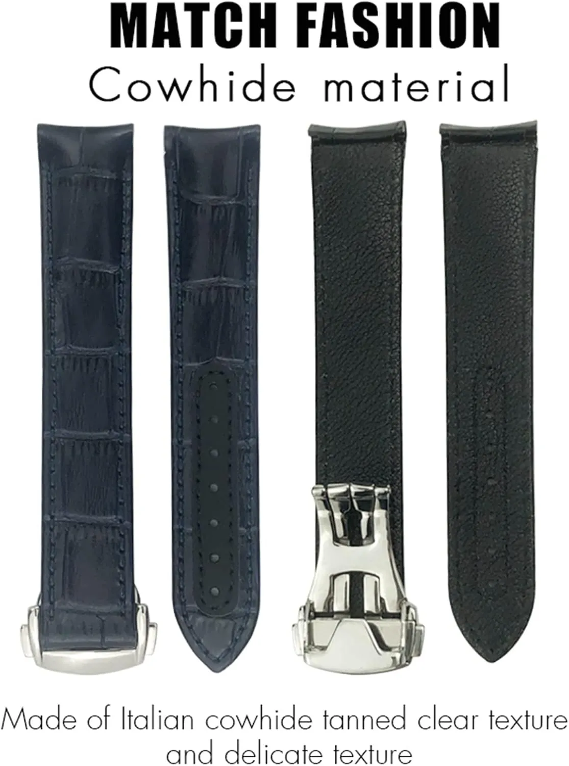 For Omega Seamaster Diver 300 AQUA TERRA AT150 Cowhide Strap Genuine Leather Watchband 19mm 20mm 21mm 22mm Curved End Watch Band