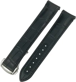 For Omega Seamaster Diver 300 AQUA TERRA AT150 Cowhide Strap Genuine Leather Watchband 19mm 20mm 21mm 22mm Curved End Watch Band