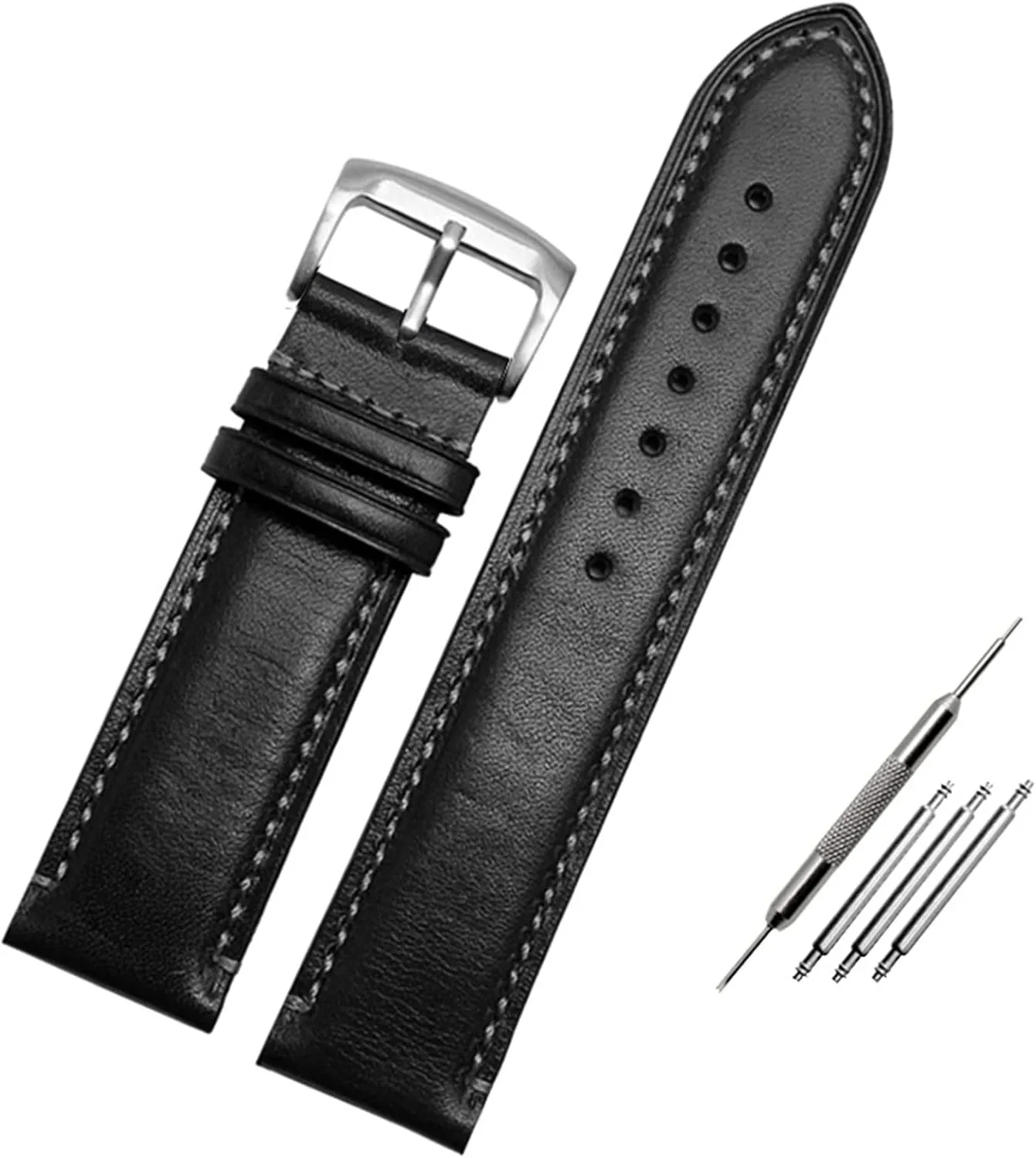 For Substitute Citizen AT8020 JY8078 wristband genuine leather strap 23mm blue Watch Band with folding buckle bracelet