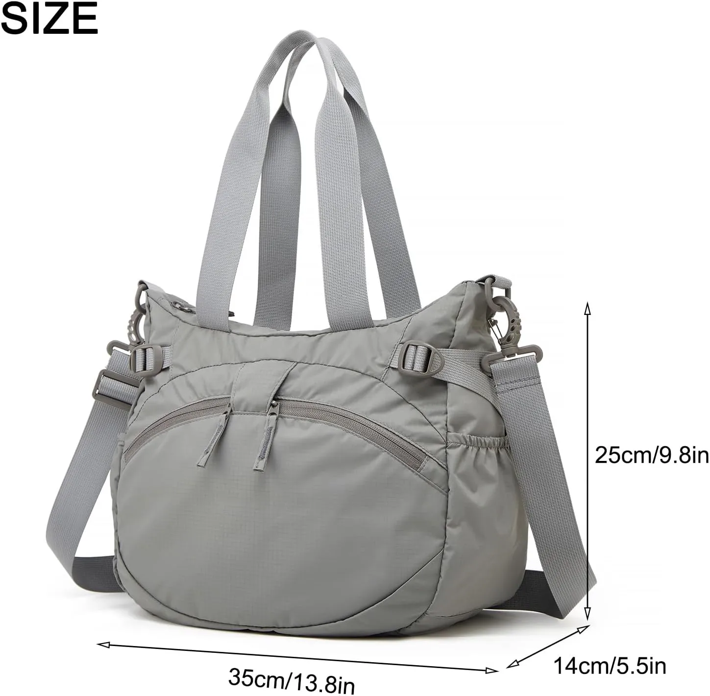 forestfish Small Gym Tote Bag, Carry on Luggage Handbag Shoulder Bag Lightweight Waterproof