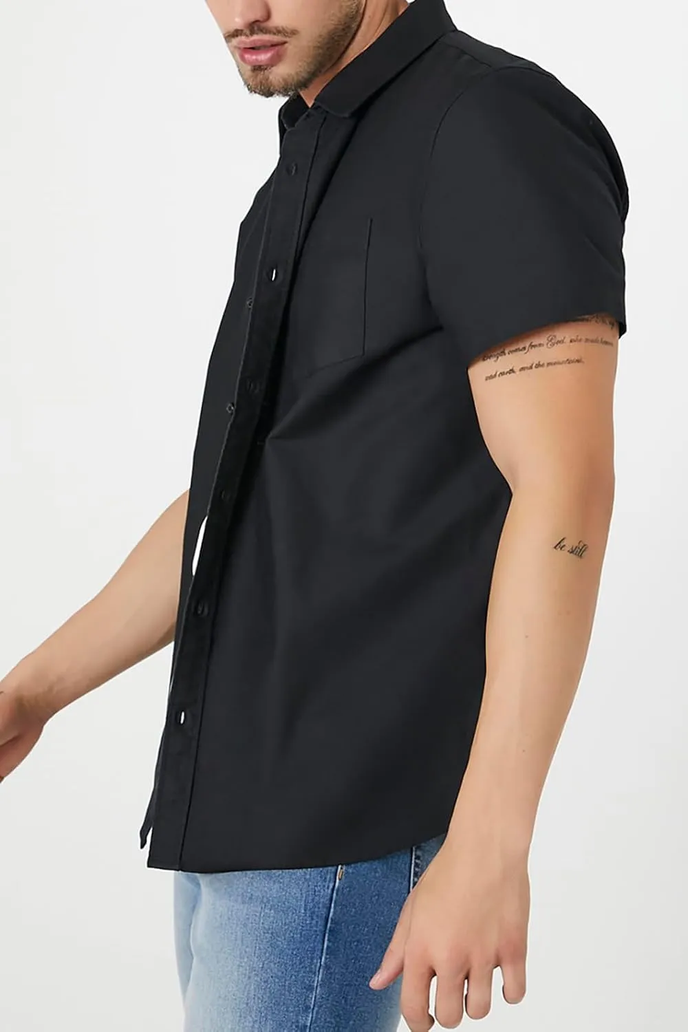 Forever 21 Men's Short-Sleeve Oxford Shirt