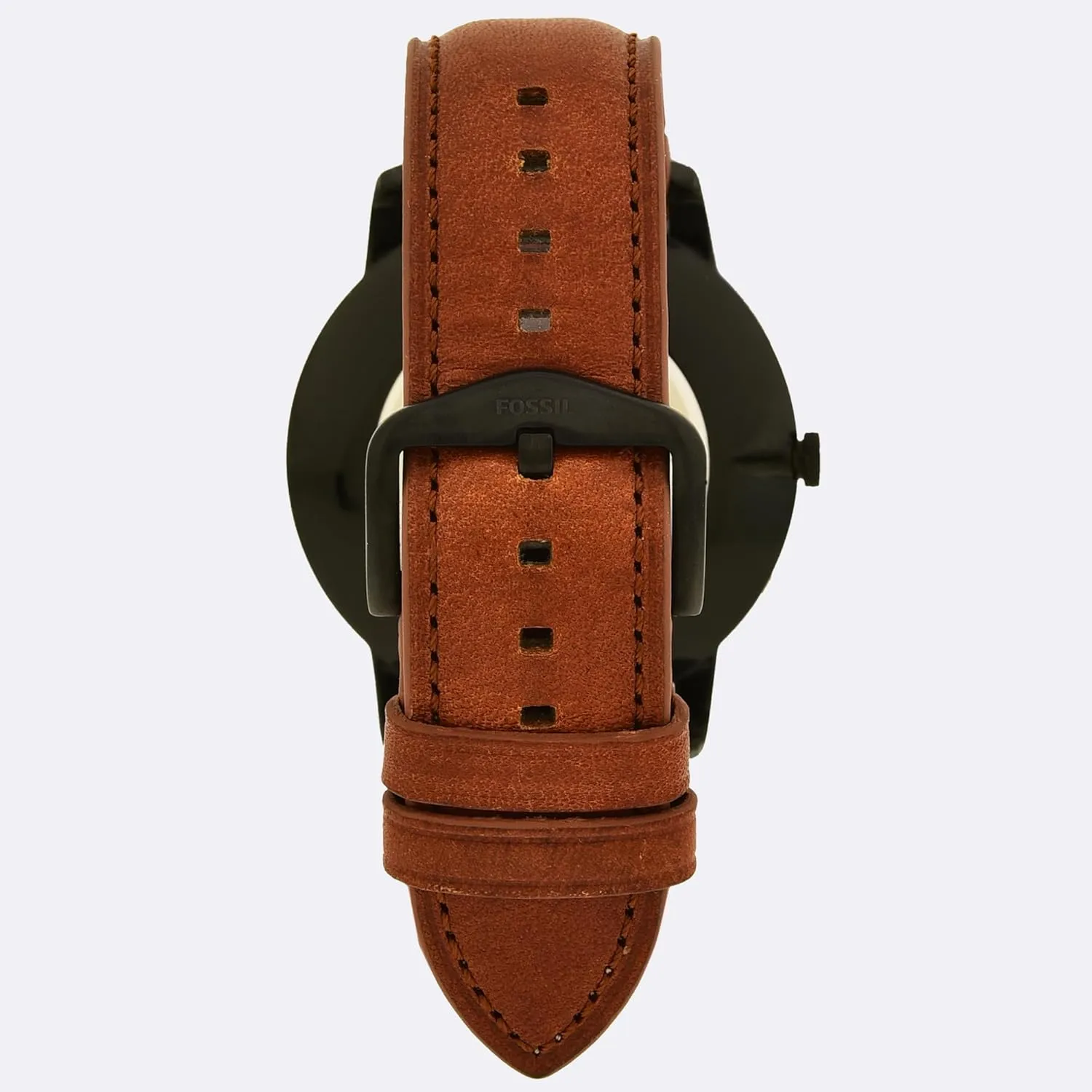Fossil Men's Minimalist Quartz Stainless Steel and Leather Three-Hand Watch