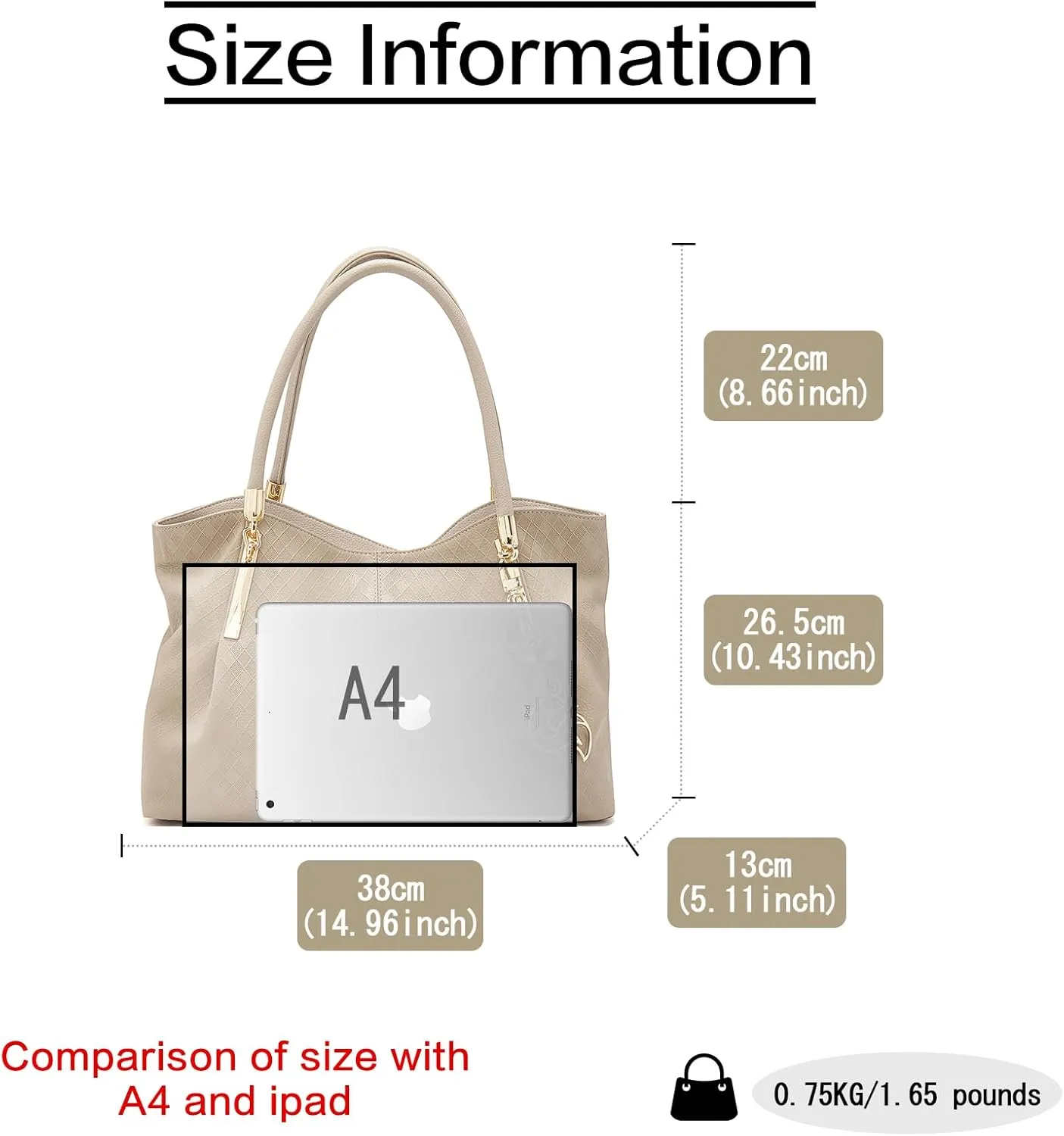 FOXLOVER Cow Leather Tote Bags for Women Large Capacity Top-Handle Handbag Shoulder Bag Purse Zipper Closure with Metal Charm