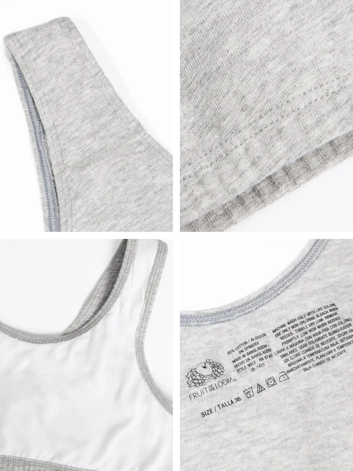 Fruit of the Loom Women's Cotton Tank Bra - Ultimate Comfort & Breathable Fit