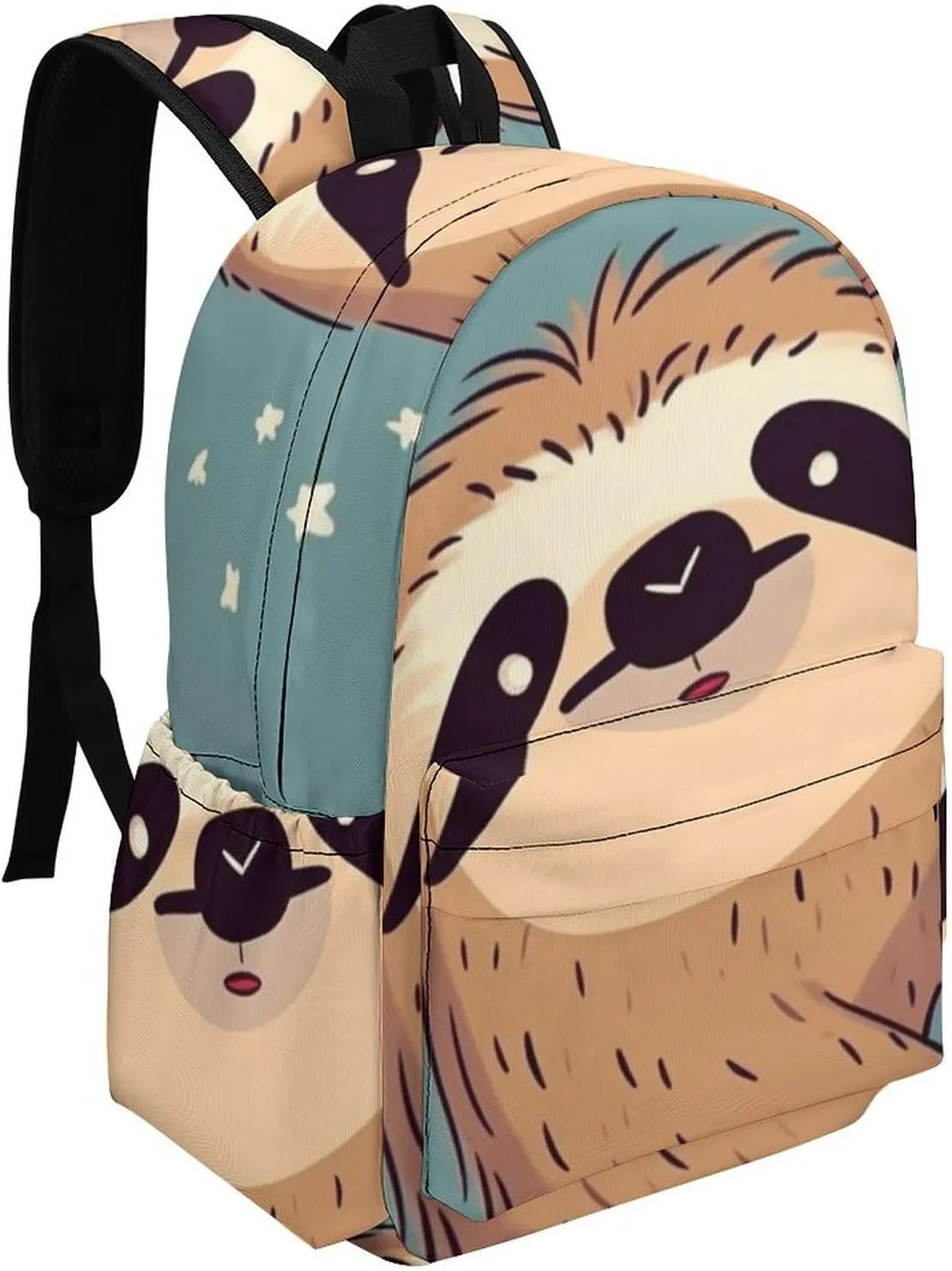 Funny Sloth Stars Print Laptop Backpacks Casual Shoulder Bag Travel Daypack Fashion for Men Women