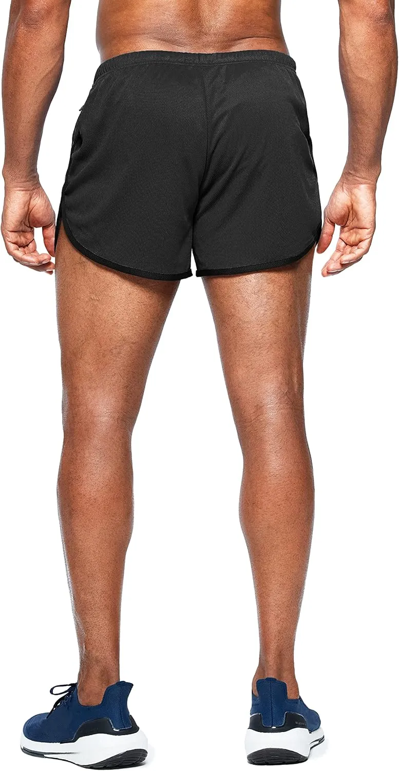 G Gradual Men's Running Shorts 3 Inch Quick Dry Gym Athletic Jogging Shorts with Zipper Pockets