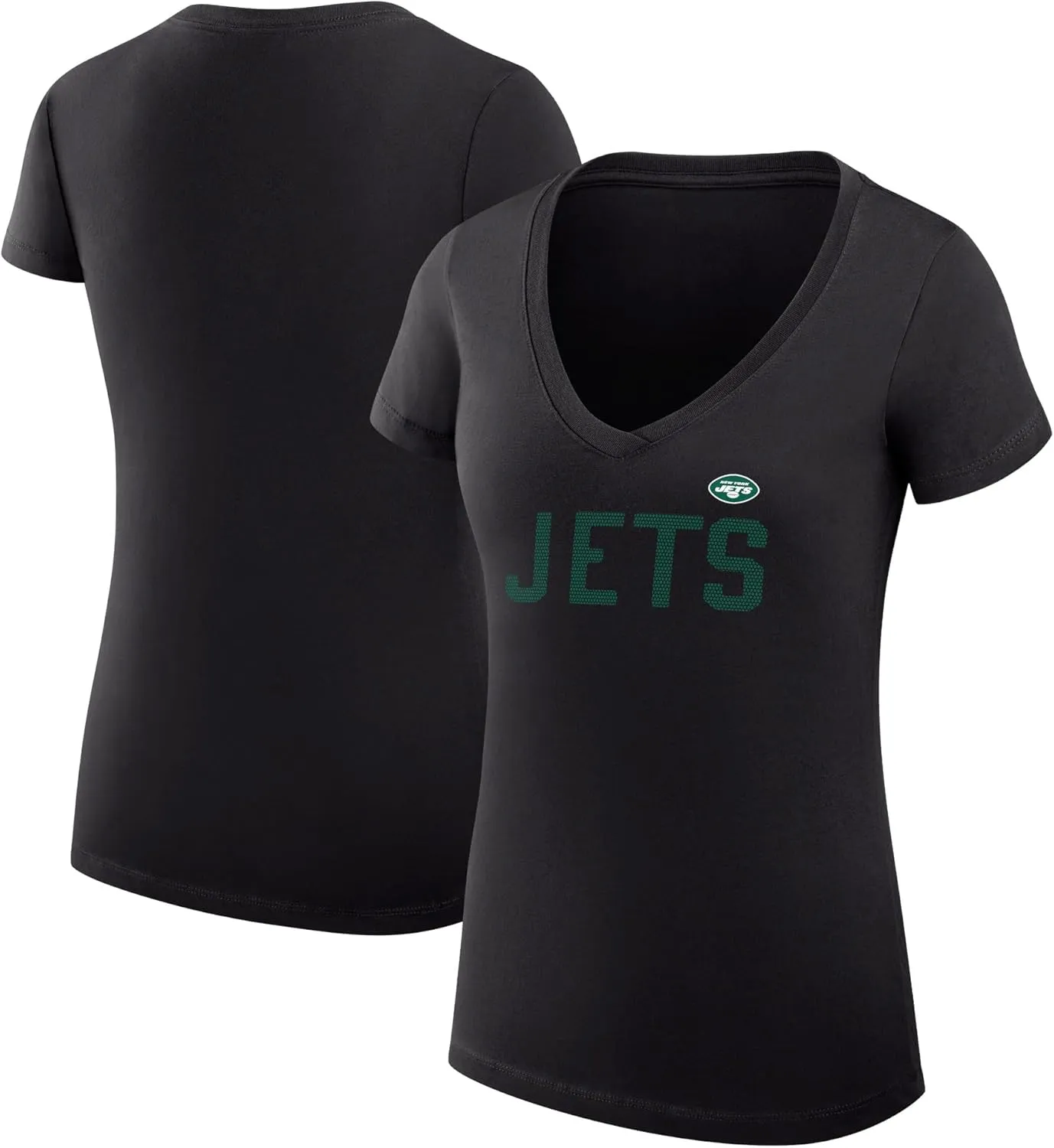 G-III Sports Women's NFL Dot Print Fitted V-Neck T-Shirt