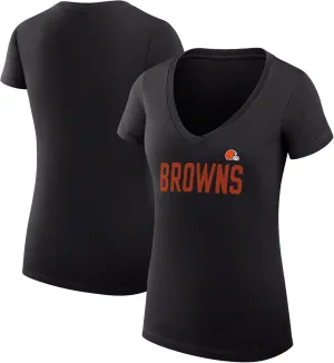 G-III Sports Women's NFL Dot Print Fitted V-Neck T-Shirt