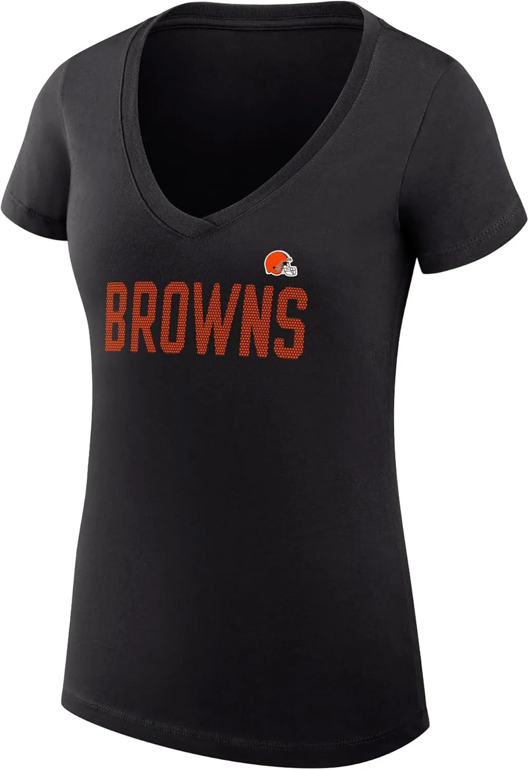 G-III Sports Women's NFL Dot Print Fitted V-Neck T-Shirt