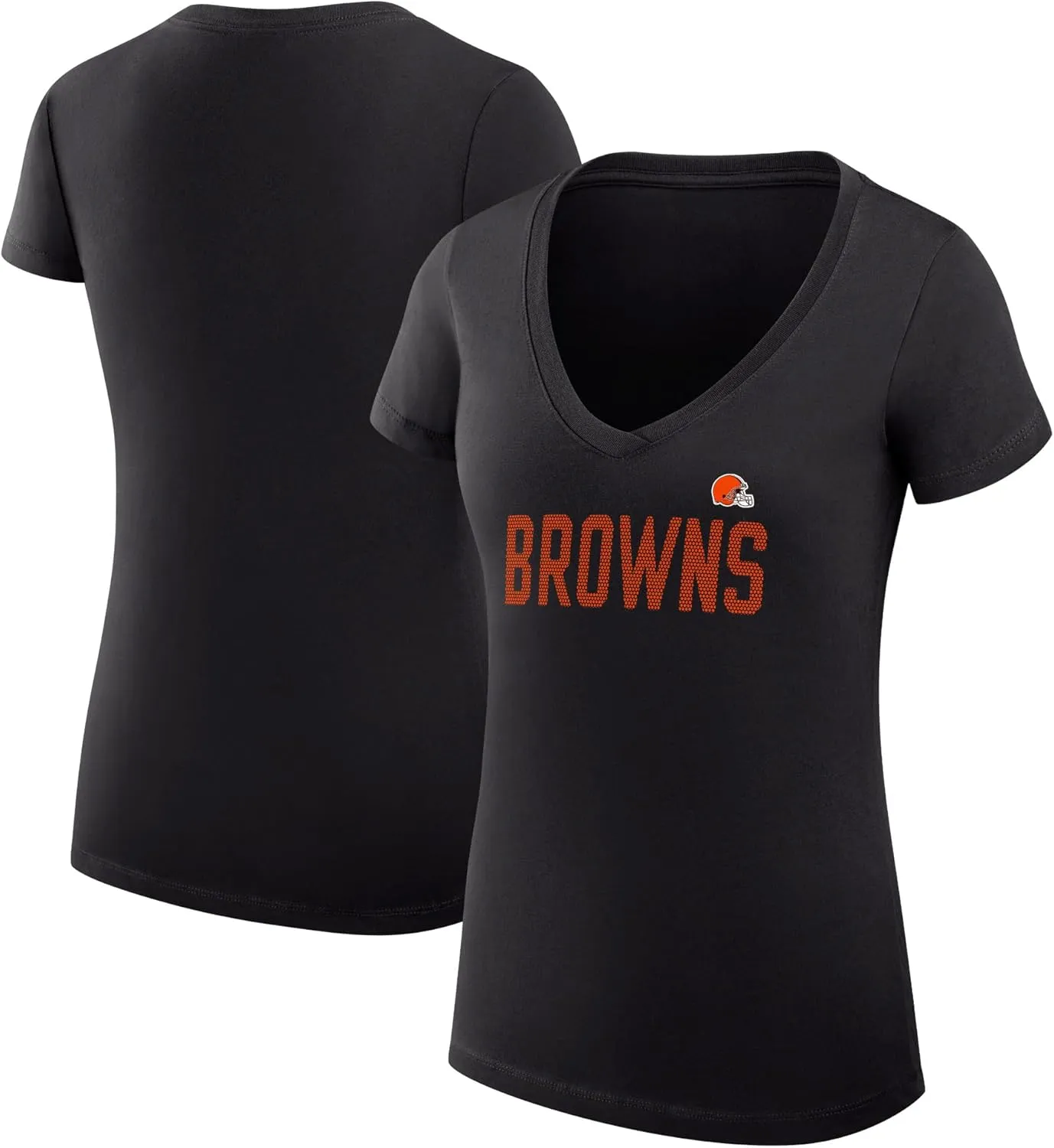 G-III Sports Women's NFL Dot Print Fitted V-Neck T-Shirt