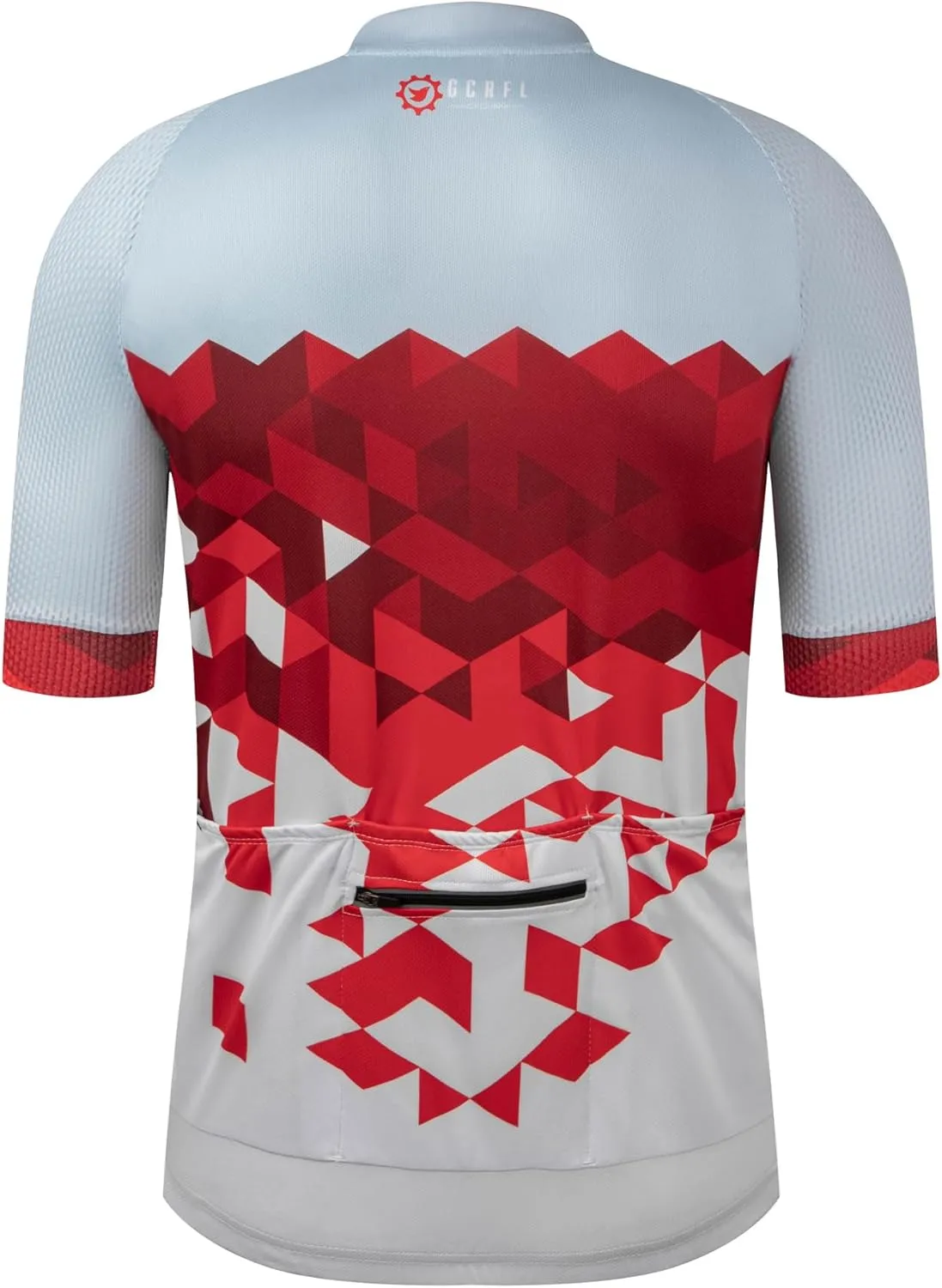GCRFL Men's Cycling Jersey Short Sleeve Biking Shirt with 3 Rear Pockets   Zipper Pocket Breathable Quick Dry Bicycle Jersey