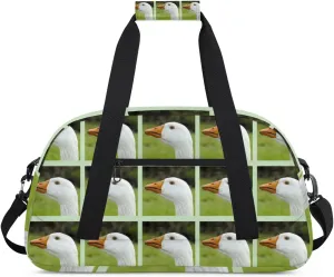 Geese Theme Gym Bag Sports Duffle Bag Weekend Sleepover Duffel Bags Small Travel Tote for Overnight Workout Gymnastics Dance Ballet