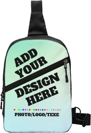 Generic Custom Sling Bag - Unisex-Adult, Adults, Travelers, Personalization Enthusiasts - Multicolor, One Size - Polyester - Custom, Crossbody Bags - Autumn/Winter - Casual, Travel
