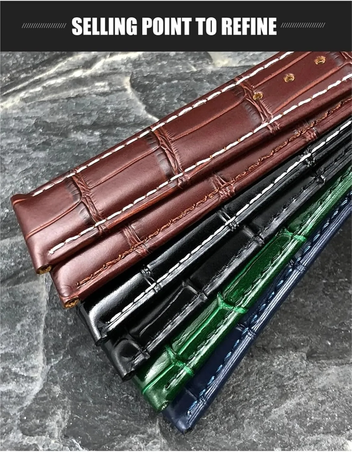 Genuine Leather 19mm 20mm 21mm 22mm Watchband For Jaeger LeCoultre Master Moonphase Black Blue Brown Green Cowhide Watch Strap