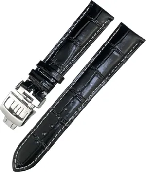 Genuine Leather 19mm 20mm 21mm 22mm Watchband For Jaeger LeCoultre Master Moonphase Black Blue Brown Green Cowhide Watch Strap