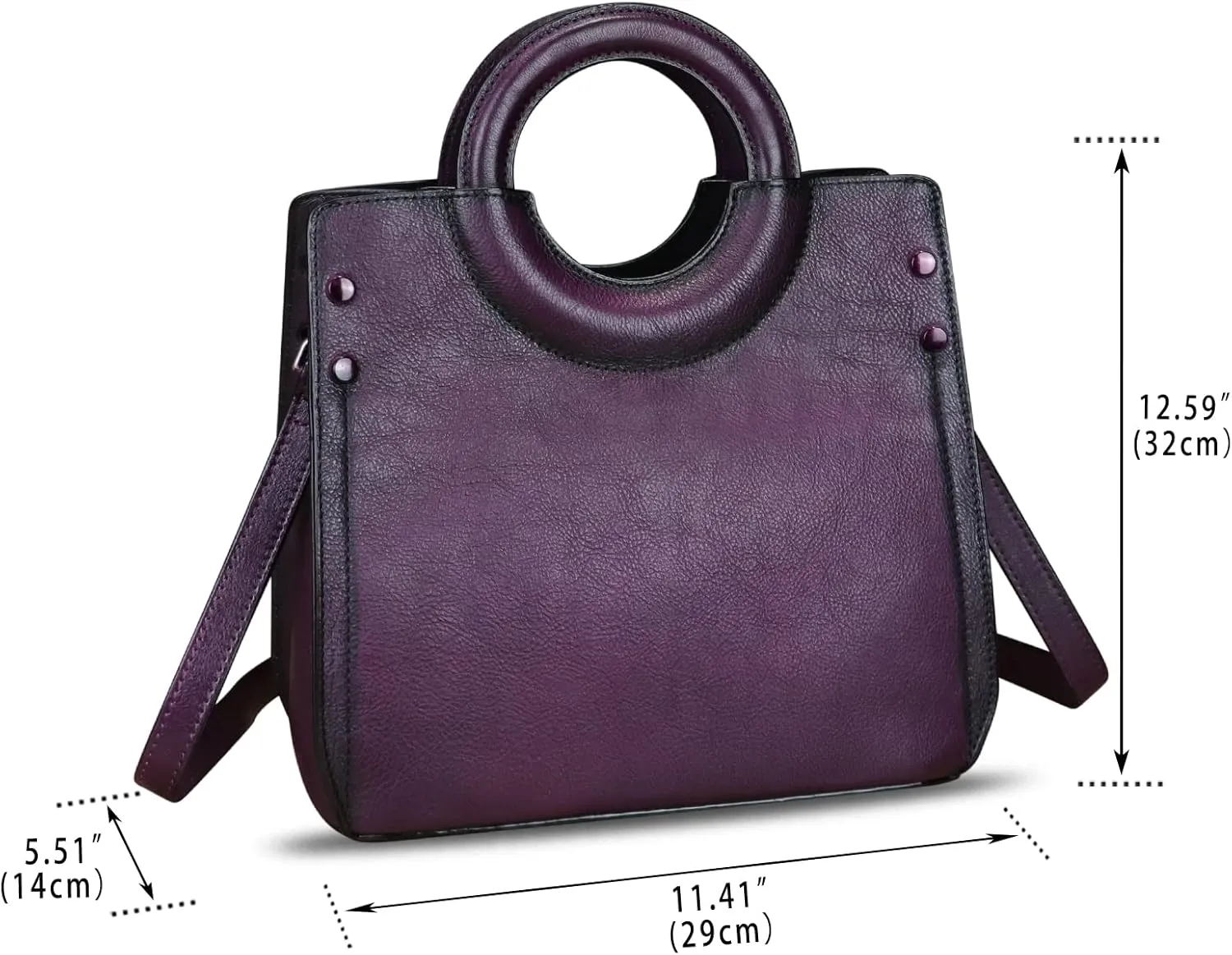 Genuine Leather Handbags for Women Vintage Real Leather Fashion Messenger Bag Shoulder Bag Crossbody Bag Satchel Purse