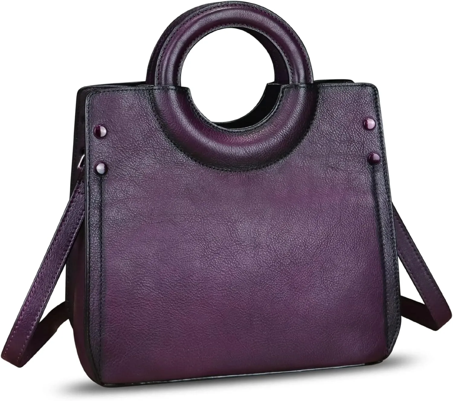 Genuine Leather Handbags for Women Vintage Real Leather Fashion Messenger Bag Shoulder Bag Crossbody Bag Satchel Purse